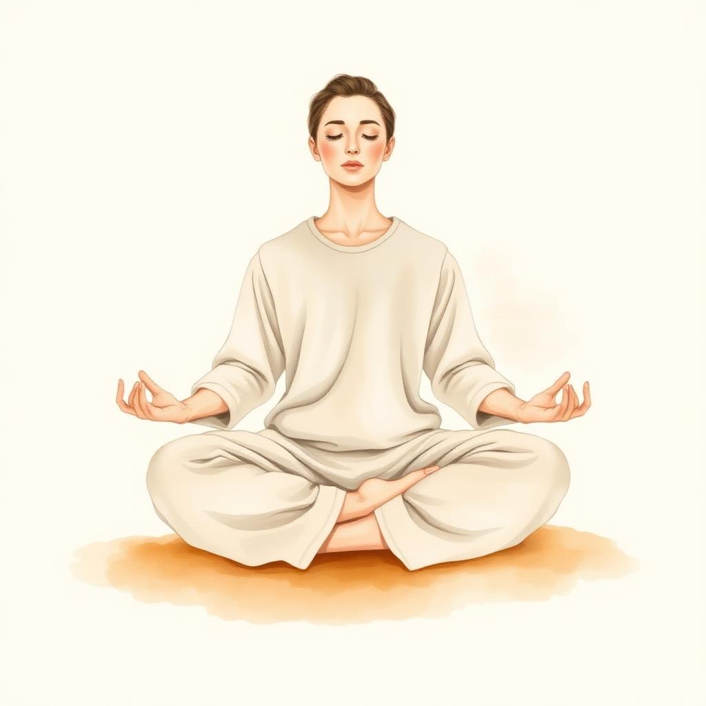 Illustration of Full lotus meditation posture