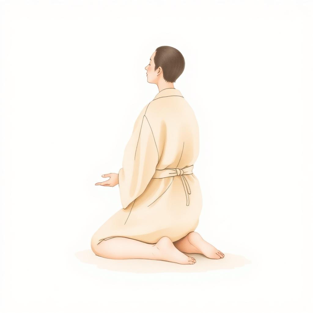 Illustration of Seiza meditation posture